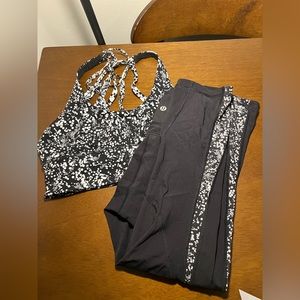 Lululemon Sports bra and cropped legging set